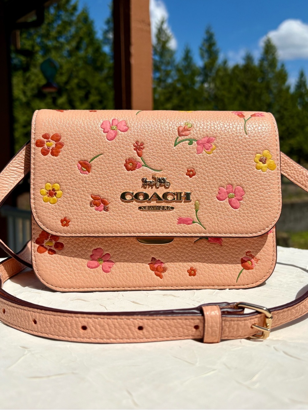COACH Brynn Crossbody With Mystical Floral Print In Faded Blush C8692